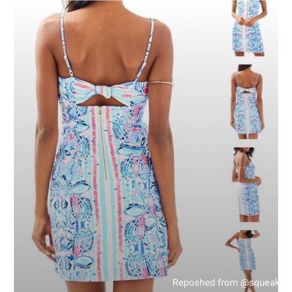 Lilly Pulitzer Shelli Dress Stripes Streamers Sz 2 Tie Back - Picture 1 of 13